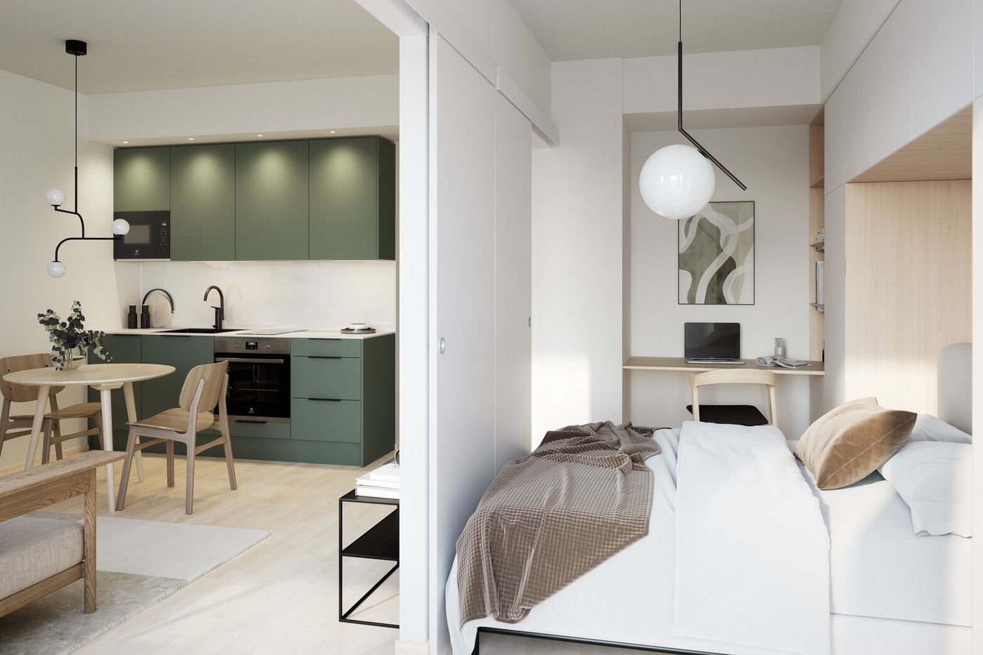 Viitteellinen kuva asunnosta A6 (2h+kt).