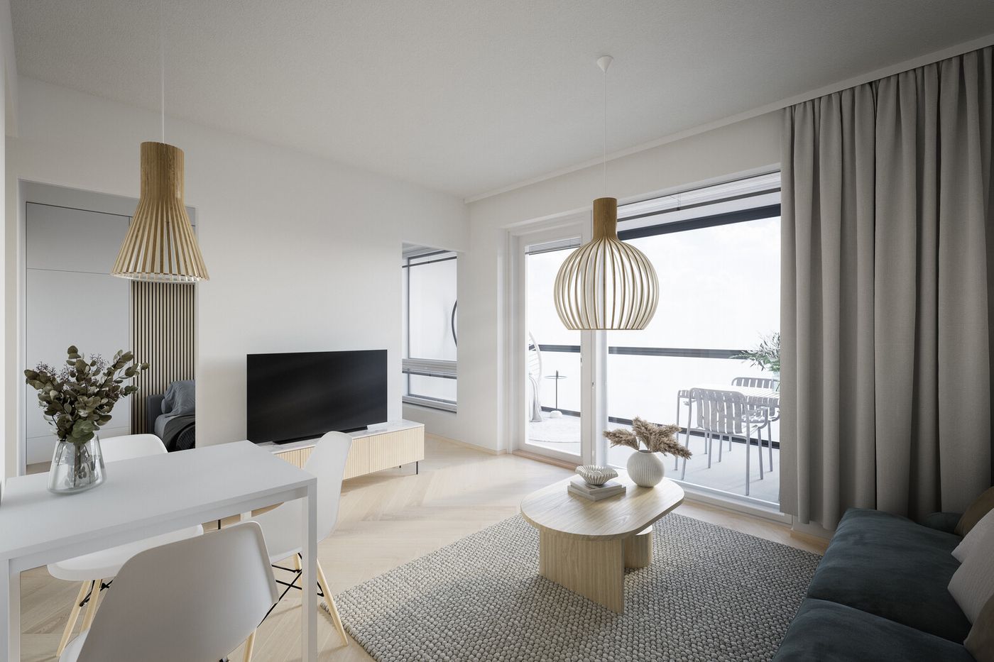 Viitteellinen kuva asunnosta A37 (2h+kt+parvi).