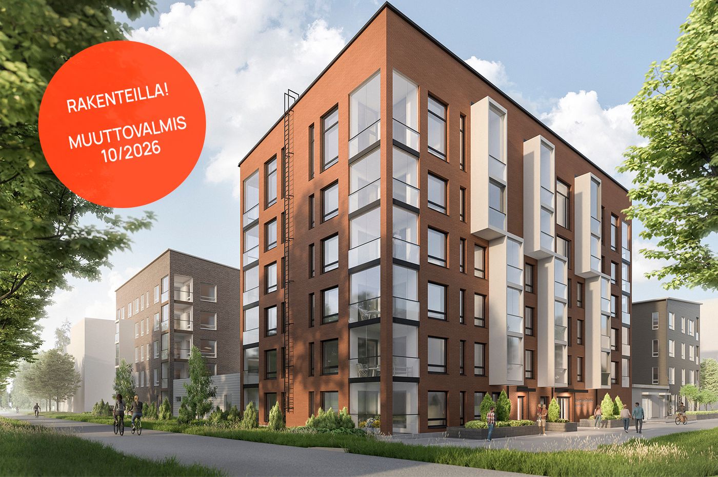 Hatanpään Botanica on kuusikerroksinen kerrostalo, jossa on 46 laadukasta Lapti-kotia, aina yksiöistä ylimmän kerroksen kolmen huoneen kotiin. Viitteellinen kuva.