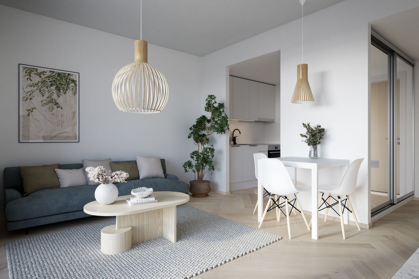 Viitteellinen kuva asunnosta A37 (2h+kt).